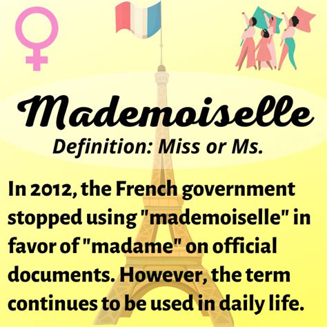 mademoiselle in french.